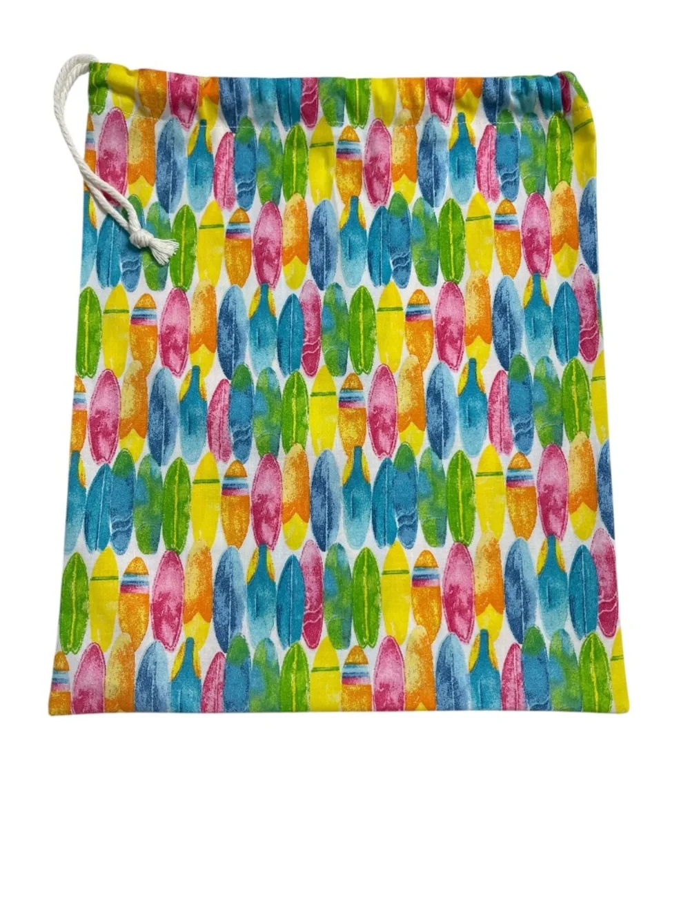 Colorful Surfboard Cotton Bread Bag, Reusable Sourdough Storage Bag, Beach House